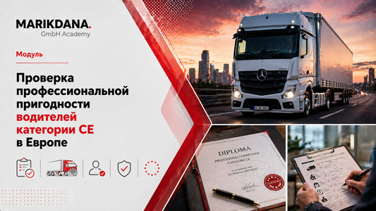 Проверка профессиональной пригодности водителей категории CE в Европе