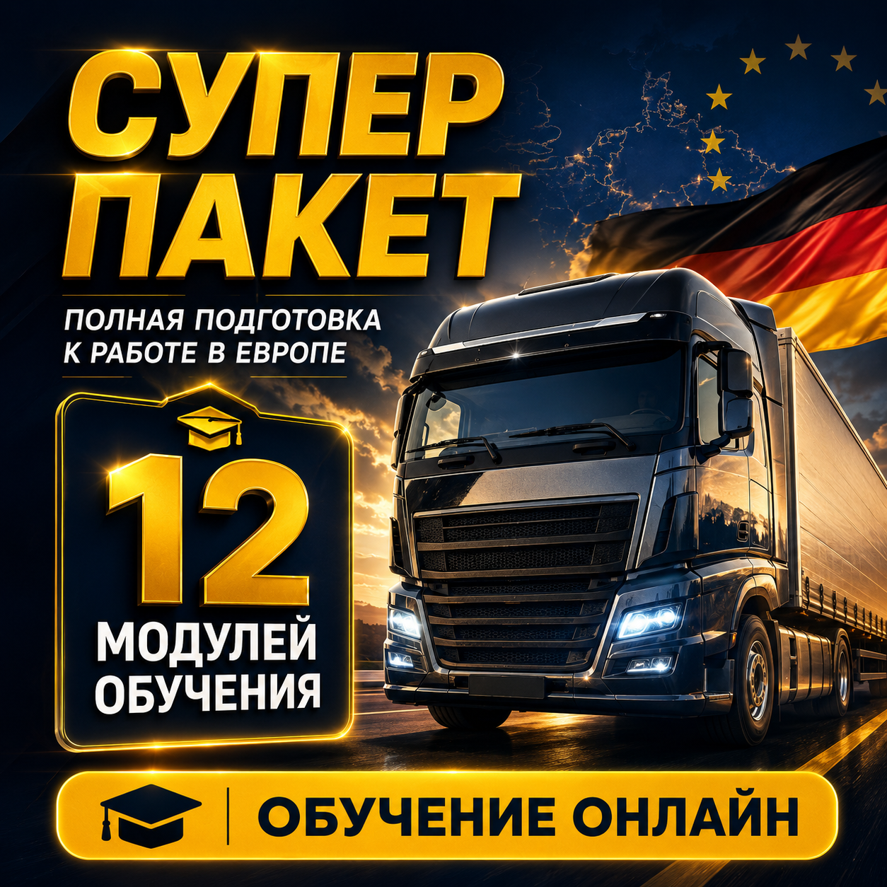 Супер пакет: Обучение и предложение о работе в Европе