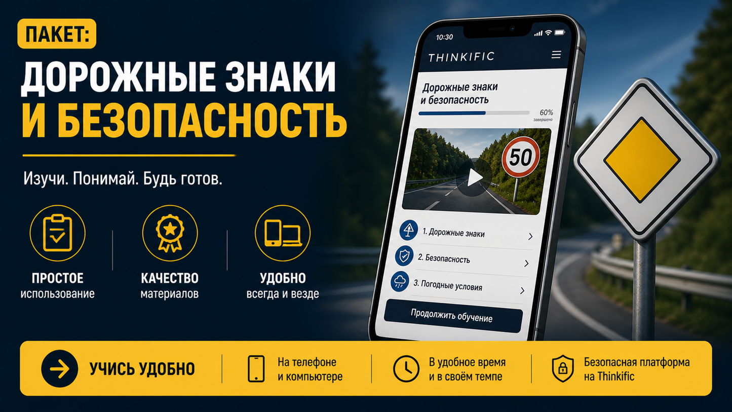 Пакет: Дорожные знаки и безопасность