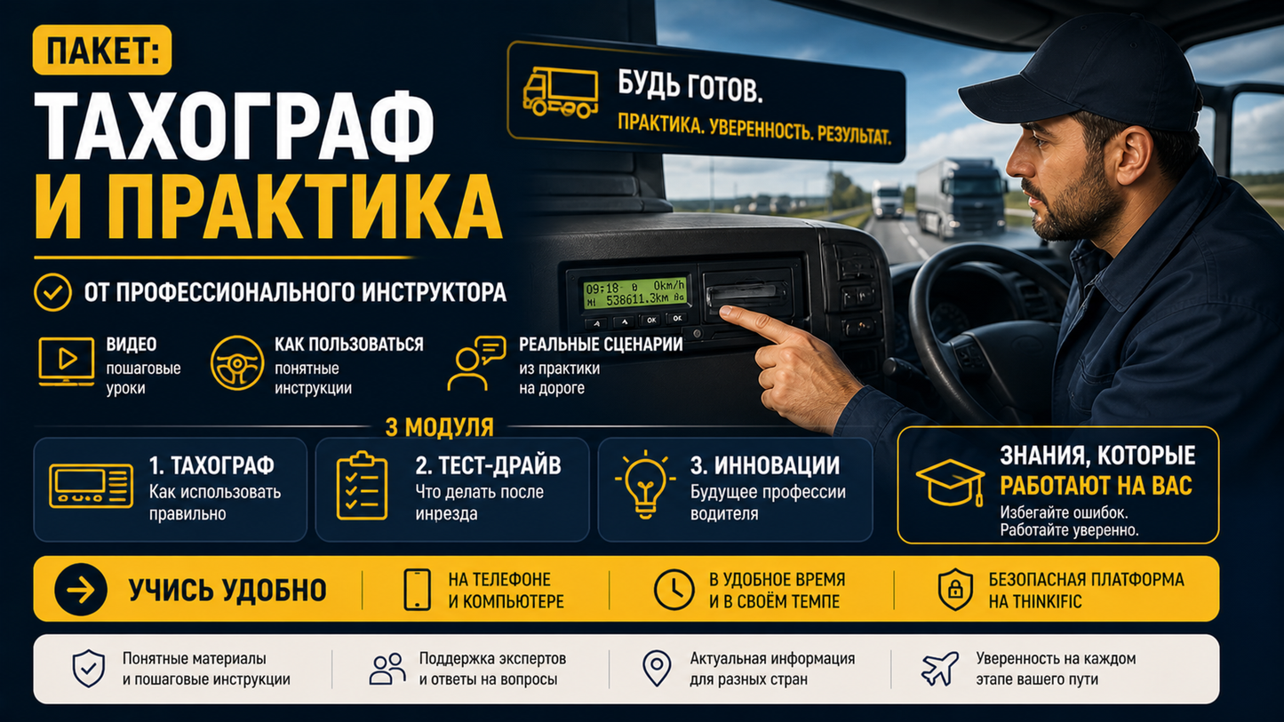 Пакет: Тахограф и Практика